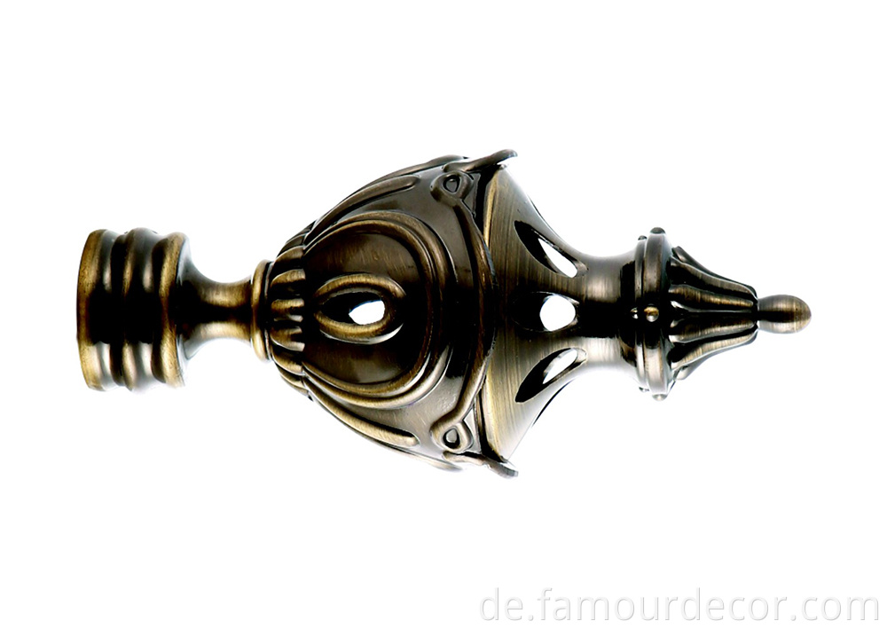 Aluminum alloy curtain rod antique headwear wholesale